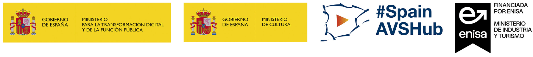 Financiado por: Gobierno de España: Ministerio para la Transformación Digital y de la Función Pública, Ministerio de Cultura; #Spain AVSHub; ENISA: Ministerio de Industria y Turismo